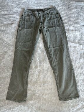 Bit And Bridle Women’s Olive Green Elastic Waist Work Pants Sz 10